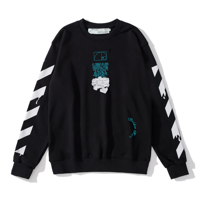 Off-White water droplets print hoodie black