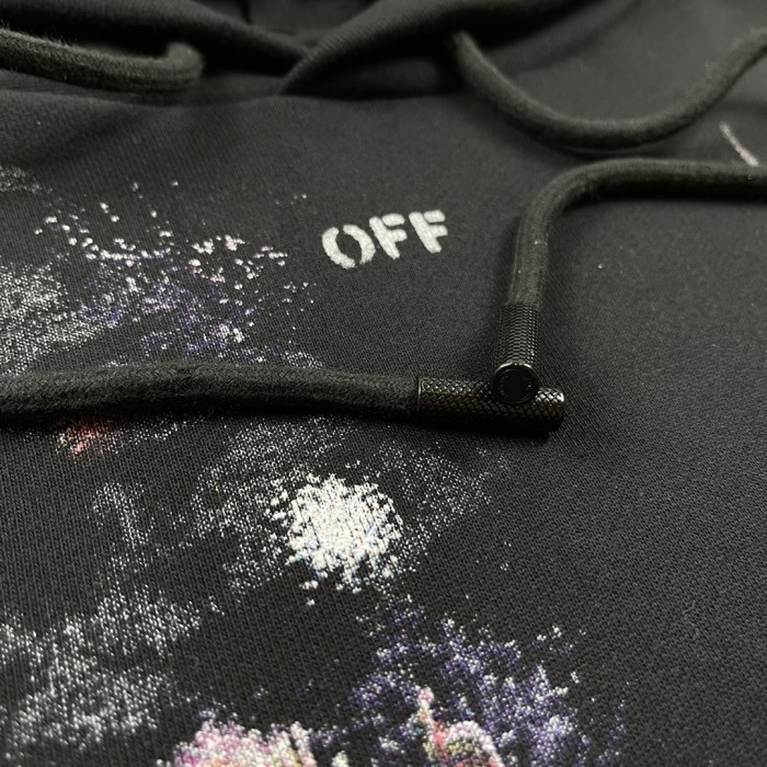 Off-White fireworks arrow hooded cardigan sweatshirt