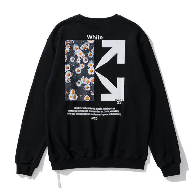 Off-White little daisy print hoodie black
