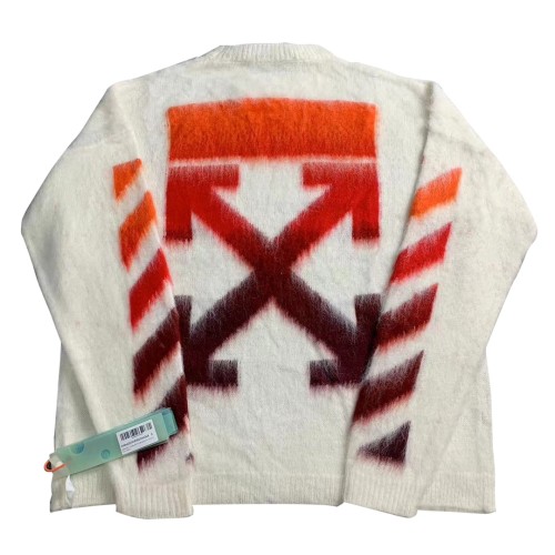 Off-White mohair hoodie beige/orange