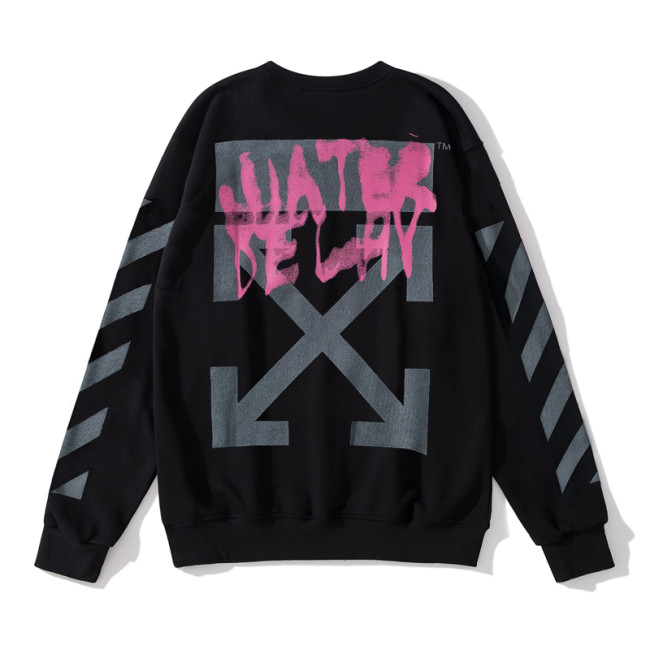 Off-White 858 logo print hoodie black