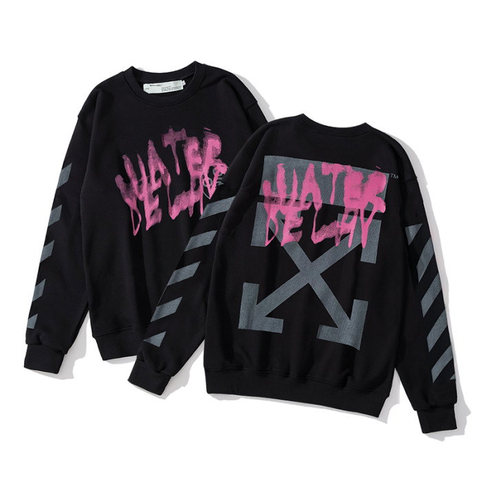 Off-White 858 logo print hoodie black