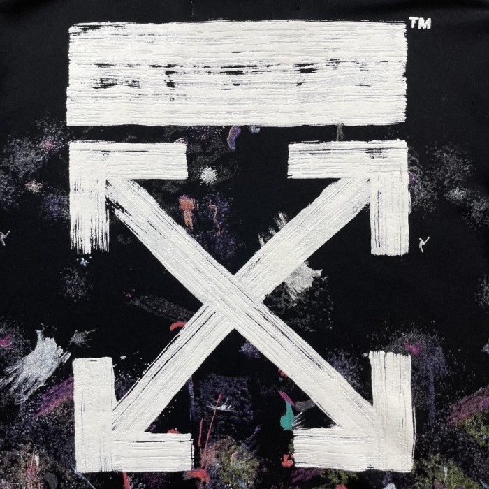 Off-White fireworks arrow hooded cardigan sweatshirt