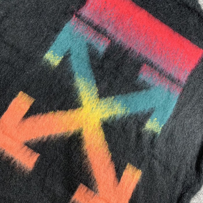 Off-White gradient arrow mohair hoodie