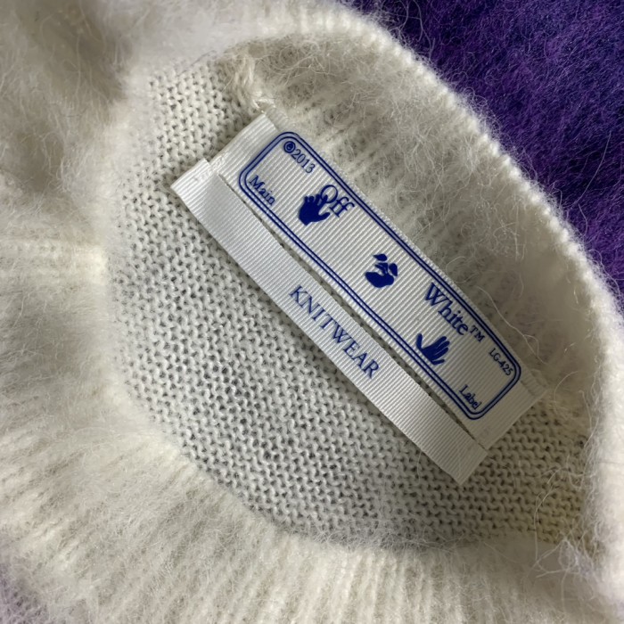 Off-White gradient arrow mohair hoodie