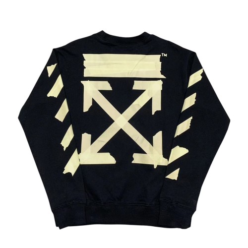 Off-White tape arrow print hoodie black