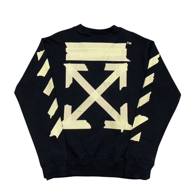 Off-White tape arrow print hoodie black