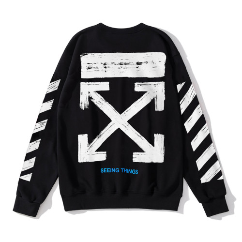 Off-White square arrow print hoodie black