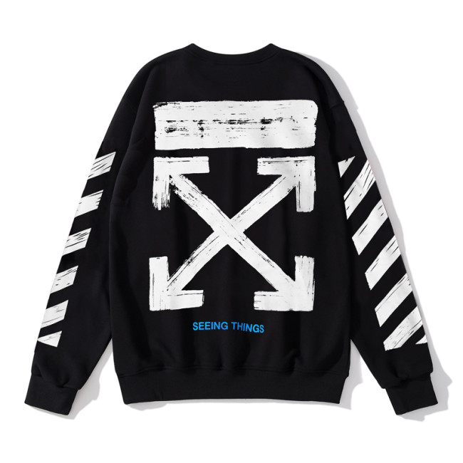 Off-White square arrow print hoodie black