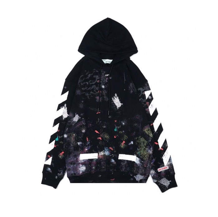 Off-White fireworks arrow hooded cardigan sweatshirt