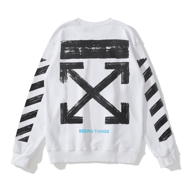 Off-White square arrow print hoodie white