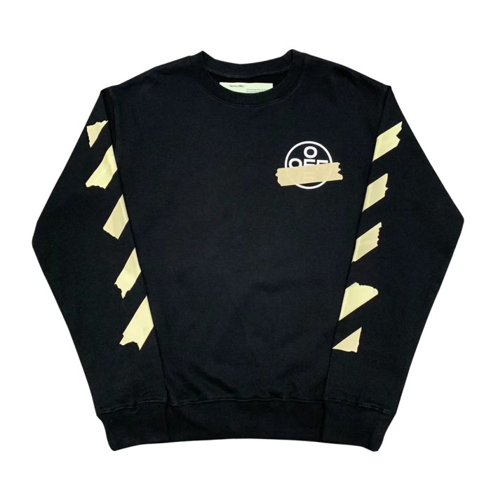 Off-White tape arrow print hoodie black