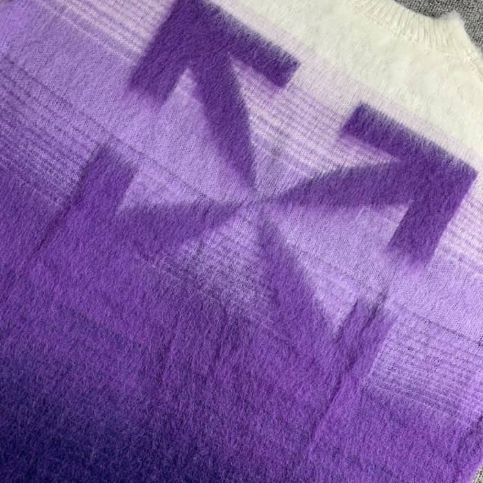 Off-White gradient arrow mohair hoodie