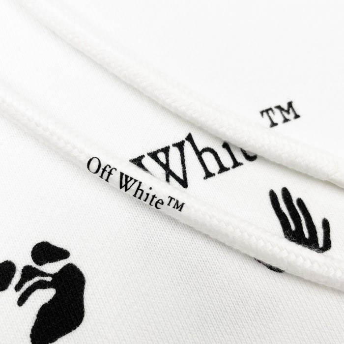 Off-White environmentally friendly oil painting tree print hooded sweater white