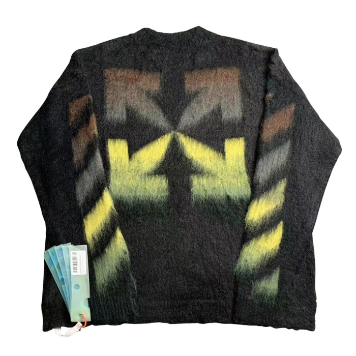 Off-White gradient arrow mohair hoodie