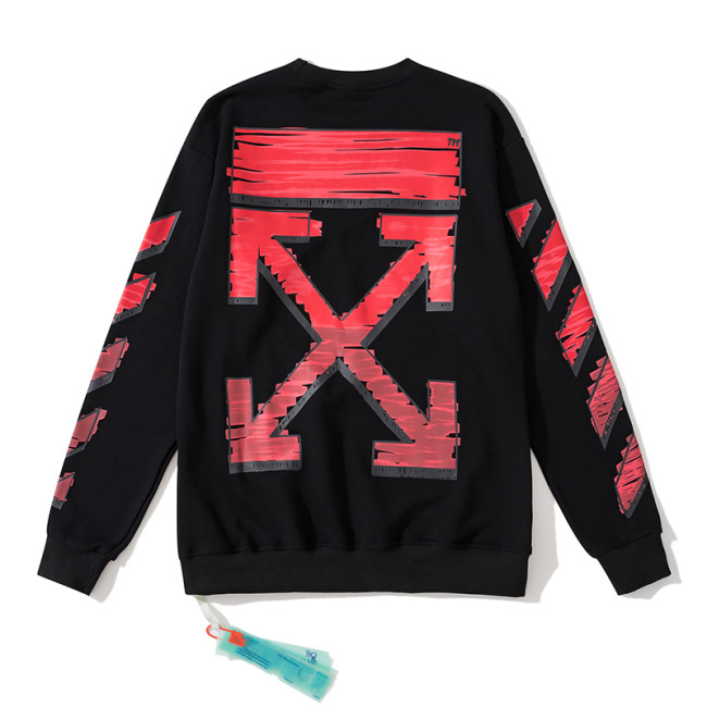 Off-White arrow doodle hoodie red/black