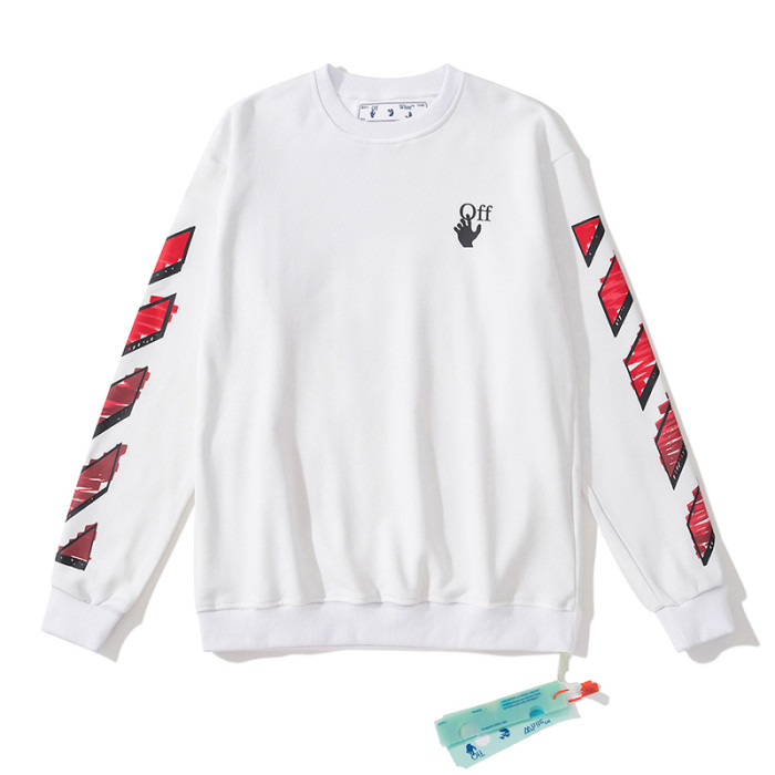 Off-White arrow doodle hoodie red/white