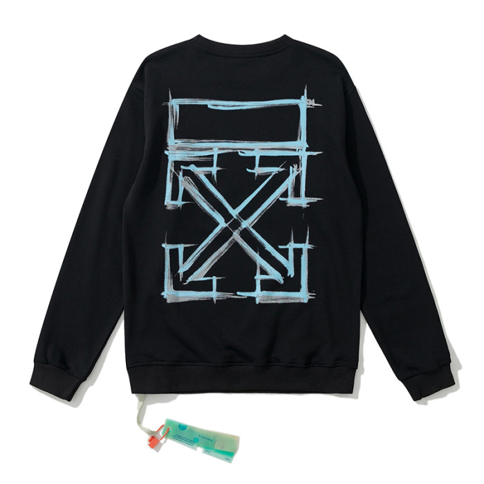 Off-White doodle arrow print hoodie black/blue