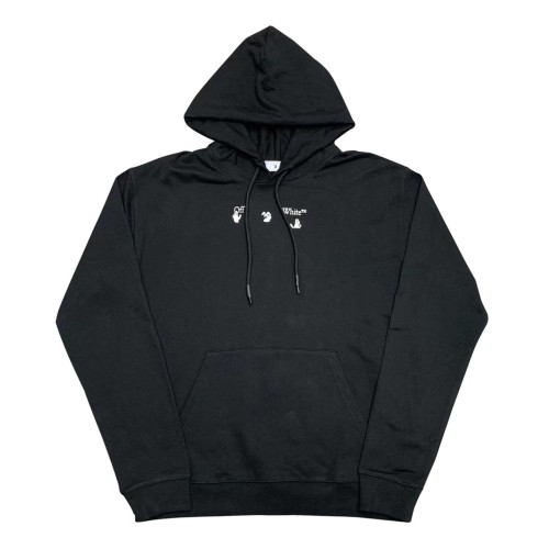 Off-White arrow dissolve print hooded sweater orange/grey