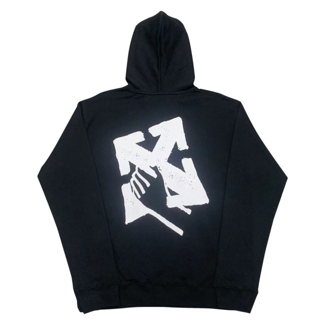 Off-White black palm print hooded sweater