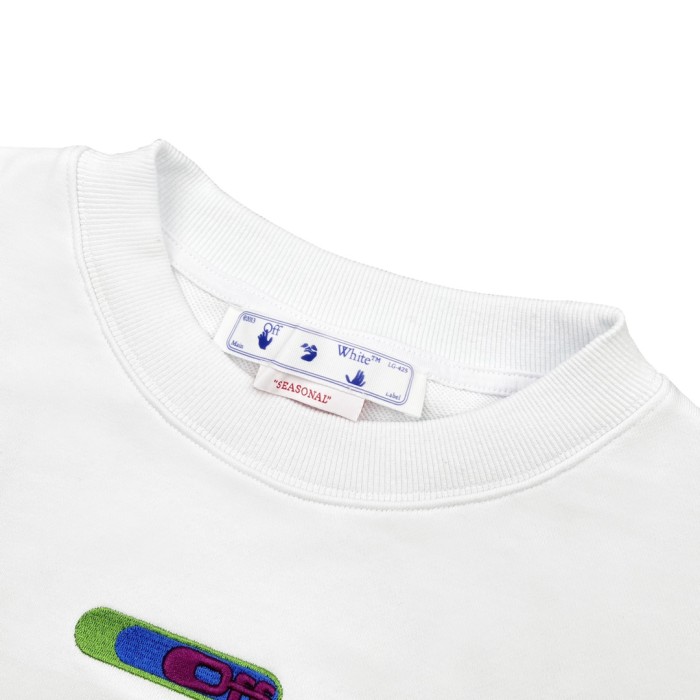 Off-White bamboo arrow print hoodie white