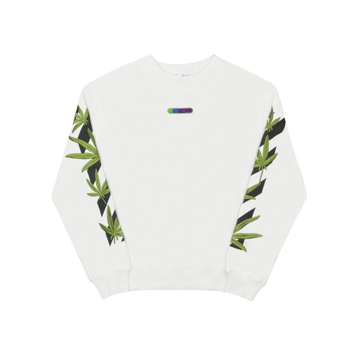 Off-White bamboo arrow print hoodie white