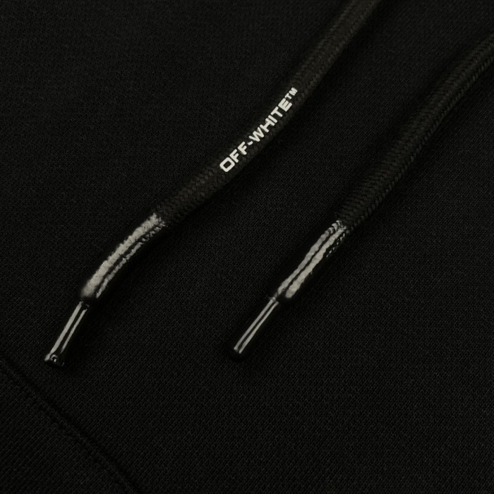 Off-White oil painting arrow print hooded sweater black