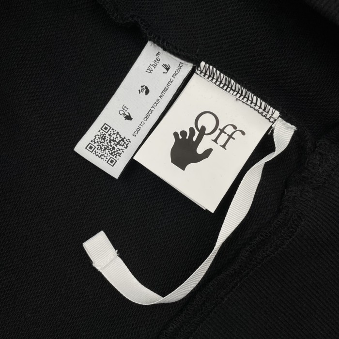 Off-White bamboo arrow print hoodie black