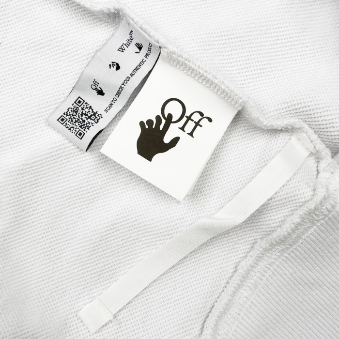 Off-White bamboo arrow print hoodie white