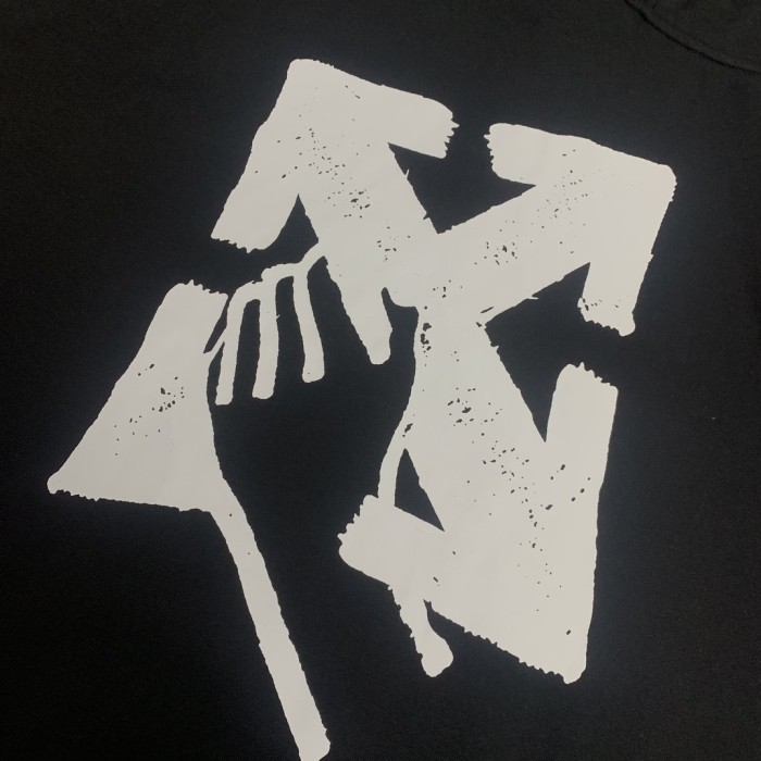 Off-White black palm print hooded sweater