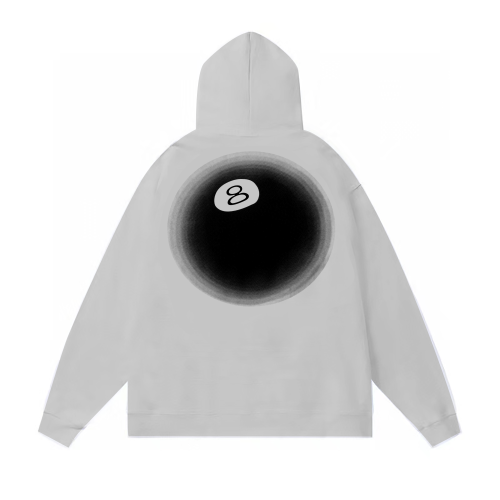 STUSSY 8 BALL HOODIE GREY