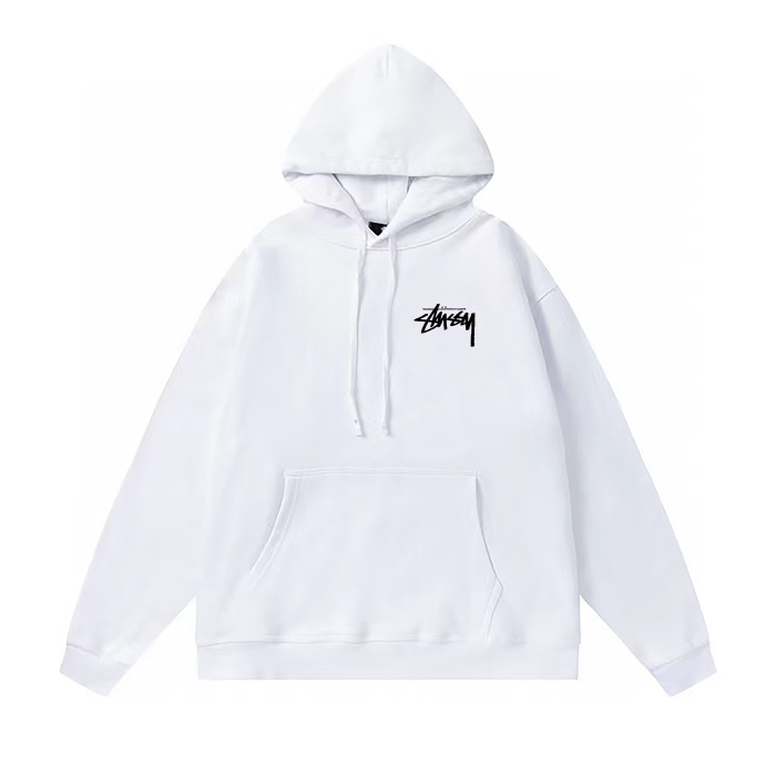 STUSSY BROKEN BALL 8 HOODIE WHITE