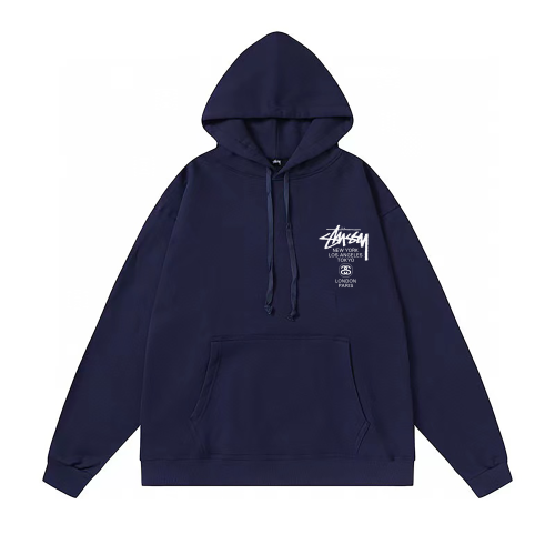 STUSSY WORLD TOUR HOODIE NAVY