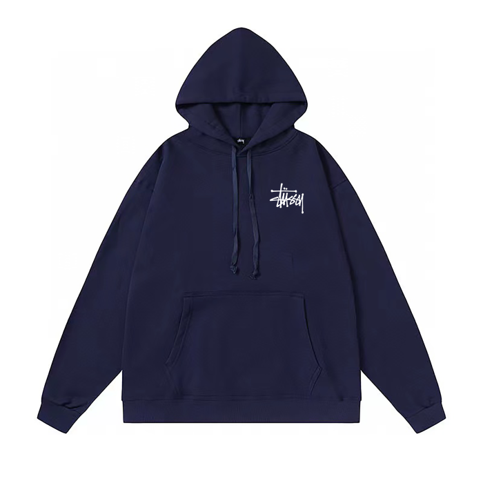 STUSSY BASIC HOODIE NAVY