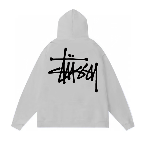 STUSSY BASIC HOODIE GREY
