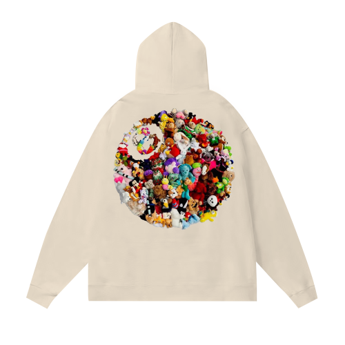 STUSSY 8 BALL HOODIE CREAM