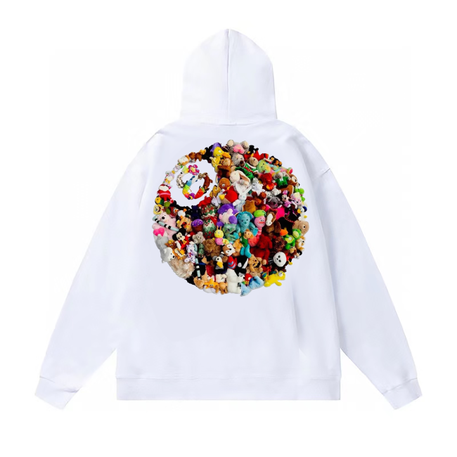 STUSSY 8 BALL HOODIE WHITE