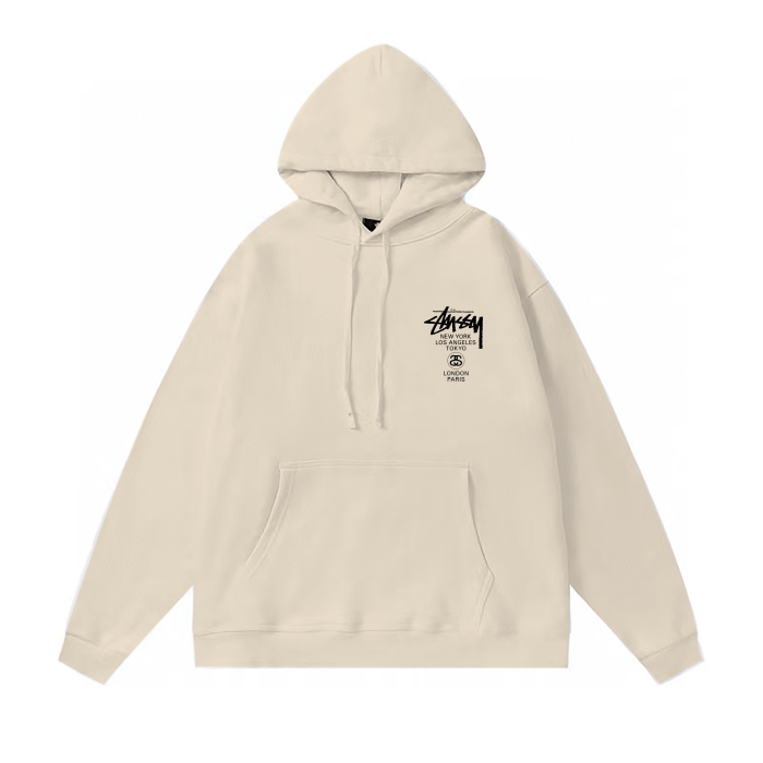 STUSSY WORLD TOUR HOODIE CREAM