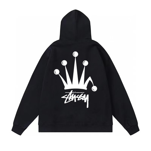 STUSSY CROWN PRINT HOODIE BLACK