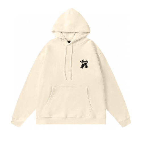STUSSY DICE PRINT HOODIE CREAM