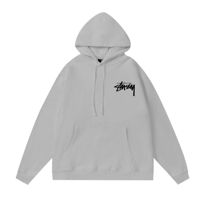STUSSY HIPPO PRINT HOODIE GREY