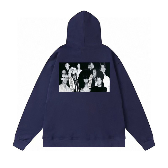 STUSSY CHARACTER PRINT HOODIE NAVY
