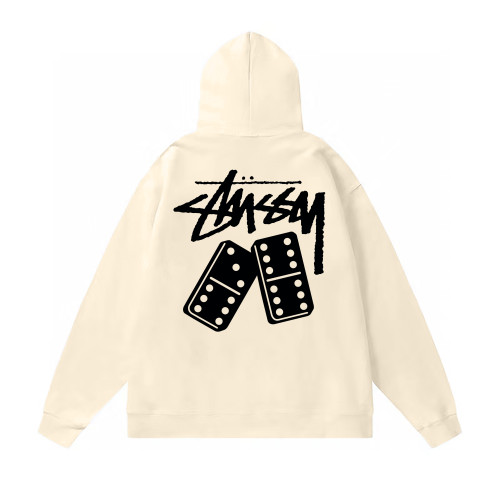 STUSSY DICE PRINT HOODIE CREAM