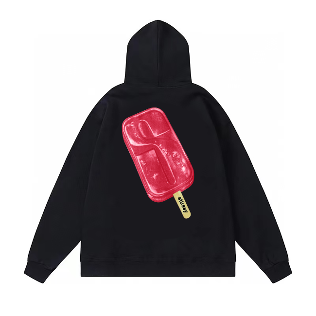 STUSSY POPSICLE PRINT HOODIE BLACK