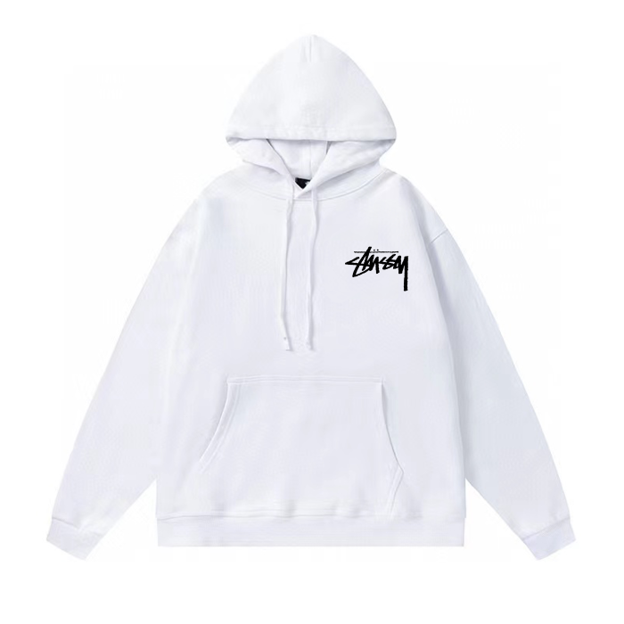 STUSSY HIPPO PRINT HOODIE WHITE