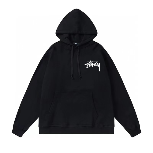 STUSSY HIPPO PRINT HOODIE BLACK
