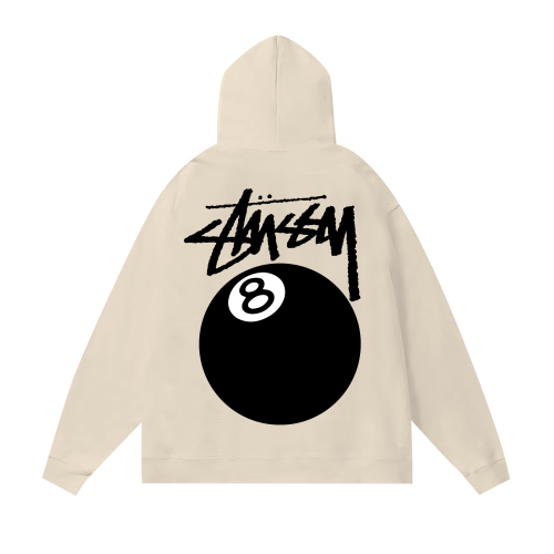 STUSSY BALL 8 HOODIE CREAM