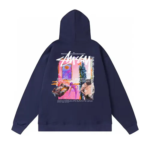 STUSSY DAYDREAM PRINT HOODIE NAVY