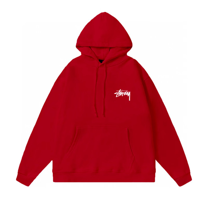 STUSSY DICE PRINT HOODIE RED