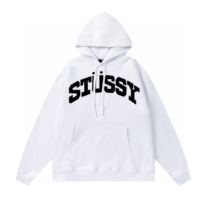 STUSSY CLASSIC HOODIE WHITE